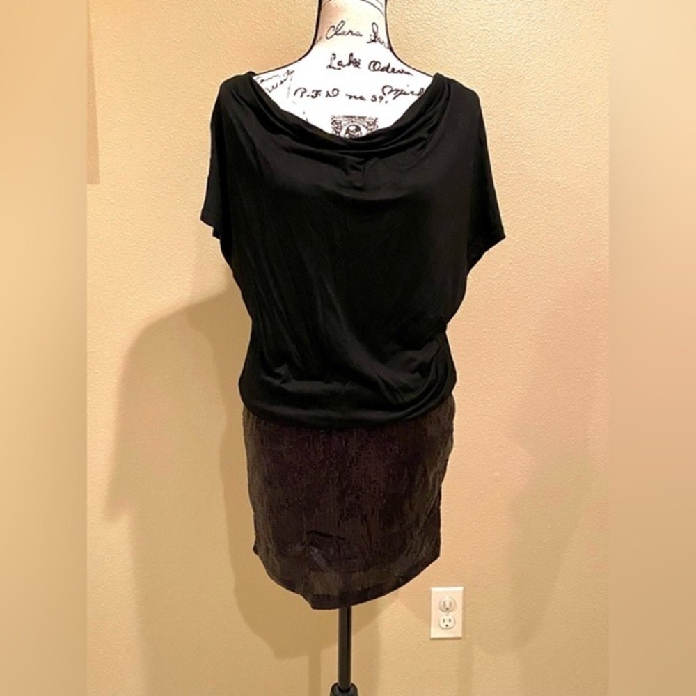 Foreign exchange black sequin skirt dress